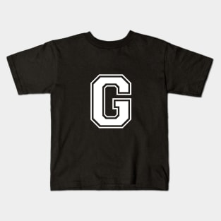 Initial Letter G - Varsity Style Design Kids T-Shirt